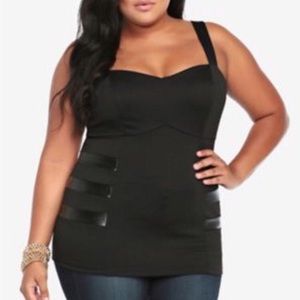 Torrid Leather Stripped Tank Top
